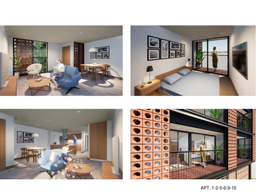 Departamentos Coral La Villa Flora 2 Dormitorios 64,81 m más balcón 3,06 m Crédito VIP