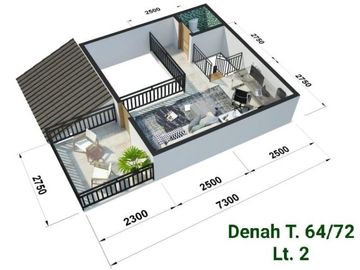 Rumah 2 Lantai Mezanine Konsep Minimalis Modern Di Banjaran