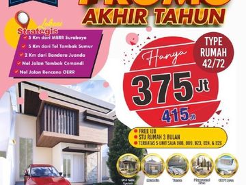 Rumah murah sidoarjo sedati dekat bandara juanda type 4/72 STU 3 bulan