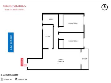 Departamento en venta de 2 dormitorios en Rosario