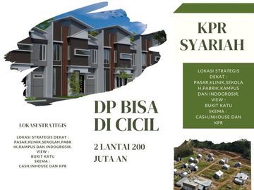 2 Lantai Rumah Free Semua Biaya dan BBN Bisa KPR 2KT Tipe 34/60