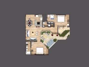 Alberca privada en tu departamento, gimnasio, spa, yoga, tecnología ecológica