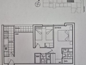 Departamento en arriendo de 2 dorm 2 baños 1 est en Santiago