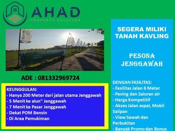MILIKI TANAH KAVLING PESONA JENGGAWAH HARGA TERJANGKAU