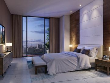 Penthouse con terraza, sala de tv, cuarto de servicio con baño, alberca, gimnasi