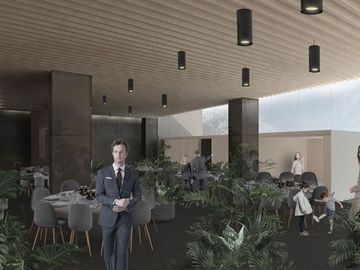 Penthouse con terraza, sala de tv, cuarto de servicio con baño, alberca, gimnasi