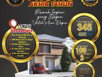 Rumah Type 45 di Sidoarjo Harga Terjangkau 345 Juta FREE IJB