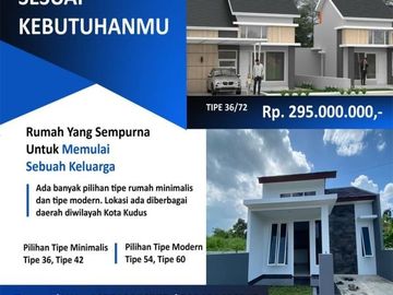 Dijual Rumah Pesan Bangun Desain Modern SHM di Karangbener Kudus