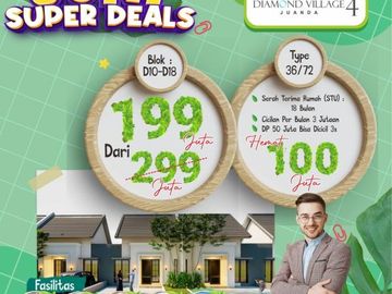 CICILAN TERINGAN, Perumahan Juanda Sidoarjo Jawa Timur Hanya 100 Juta-an, Diamond Village Juanda 4