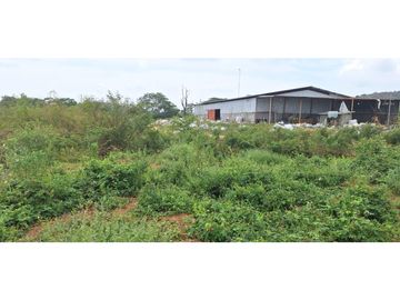 VENDO TERRENO MAS GALPON VIA GUAYAQUIL-NOBOL