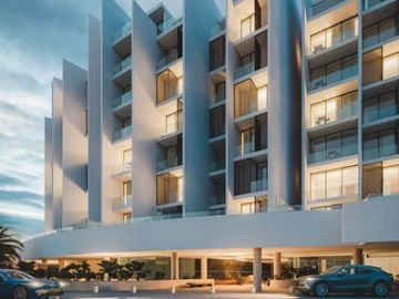 Condo con terraza que tiene vista al mar, cuatro recamaras, alberca, pre-venta,