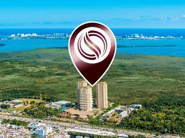 Condominio amplio de 2 recamaras con terraza panorámica en venta Cancún.