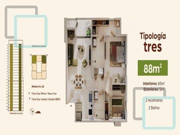 DEPARTAMENTO EN VENTA NUEVO SUR ZONA MONTERREY