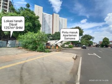 Tanah Strategis Samping Masuk Apartemen Samawa Pondok Kelapa Jakarta Timur