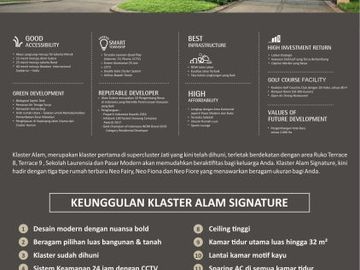 Cluster Alam Signature, Rumah Idaman dan Strategis @Suvarna
