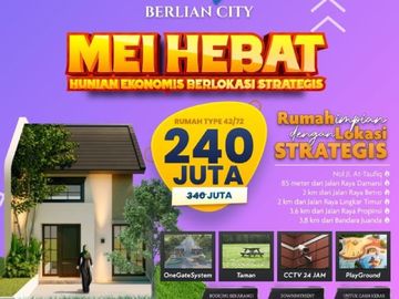 Murah Banget, WA 0821-3993-----, Perumahan Murah Daerah Sidoarjo Kota 200 Juta-an, Berlian City Juanda