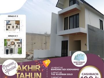 Rumah Dua Lantai Desain Kekinian Promo Akhir Tahun di Colomadu