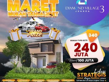 MARET MURAH! DIAMOND VILLAGE JUANDA 3, Miliki Rumah Murah di Damarsi dan Manfaatkan Promo Nya!