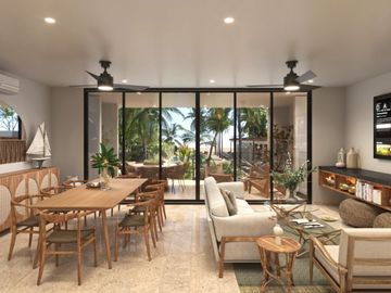 Penthouse de 6 recamaras con jacuzzi privado, acceso al mar, alberca, coworking