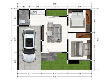 PALING STRATEGIS, Jual Rumah Murah Sidoarjo 2 KT