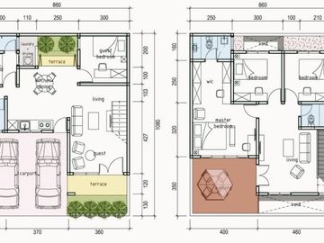 Rumah 2 lantai siap bangun di rangkapan jaya dekat akses tol