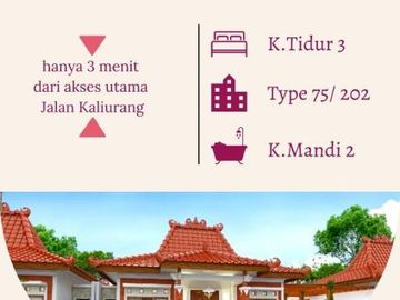 Rumah etnik modern bonus mini pool di jln Kaliurang KM10