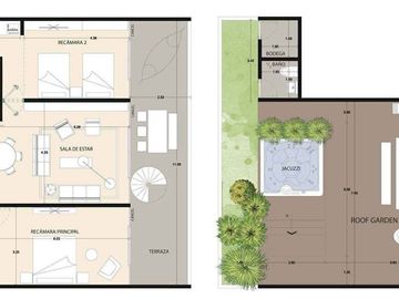 Lujoso Penthouse de 2 Recámaras en venta en Aldea Zamá
