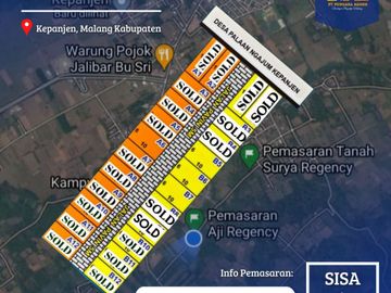 TANAH MURAH DEKAT KAMPUS UNIRA DAN GREENFIELDS KEPANJEN