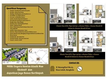 RUMAH BARU GRAVANA PARK SIDOMULYO GADING CEMPAKA BENGKULU