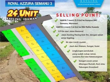 Kavling Tanah Siap Bangun Royal Azzura Semanu 3 Di Yogyakarta