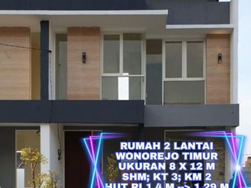 RUMAH BAGUS 2 LANTAI WONOREJO RUNGKUT DISKON 100 JUTA FREE BIAYA