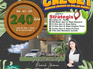 ON MARET SALE! DIAMOND VILLAGE JUANDA 3, Rumah Murah Harga Ramah dan Nyaman