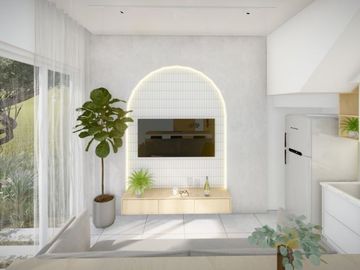 Rumahdijual mewah cantik rasa villa + rooftop di pusat kota jakarta selatan bintaro dkt BSD MALL