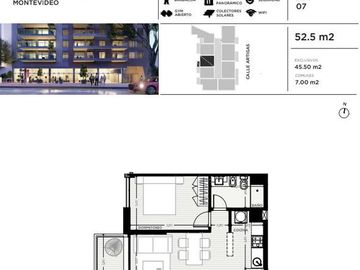 1 dormitorio en Tres Cruces Anticipo desde USD 35.000