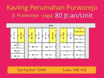 Kavling 80 Jt-an/Unit, Barat Bandara YIA Kulonprogo-Jogja