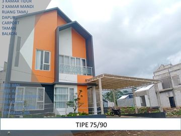 Terluas Rumah 3KT Tipe 75/90 Lingkungan Asri Bisa KPR