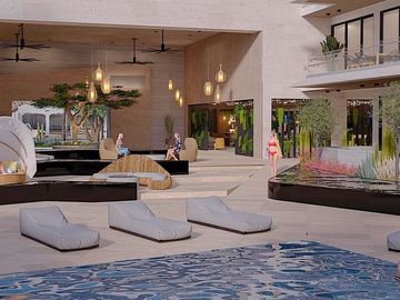 Condominio con vista al mar, techos altos, club de playa, concierge, carril de n