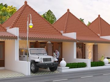 RUMAH MURAH DESAIN ETNIK SIAP BANGUN DI PRAMBANAN