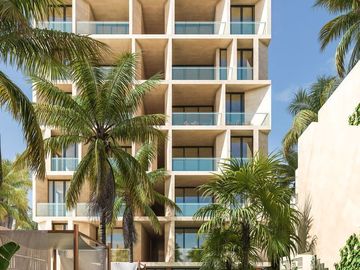 Departamento frente al mar con amenidades en preventa  en Telchac