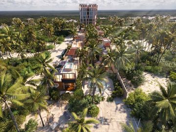 Departamento frente al mar con amenidades en preventa  en Telchac