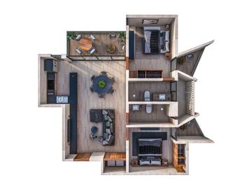 Departamento frente al mar con amenidades en preventa  en Telchac