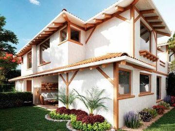 Hermosas casas estilo rústico, 3 dorm., 200m2, jardines, Tumbaco, Santa Rosa