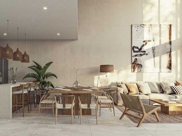 Condominio 2 recamaras + estudio, con club de playa, campo de golf, amenidades e