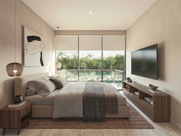 Condominio 2 recamaras + estudio, con club de playa, campo de golf, amenidades e