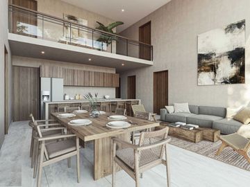 Condominio 2 recamaras + estudio, con club de playa, campo de golf, amenidades e