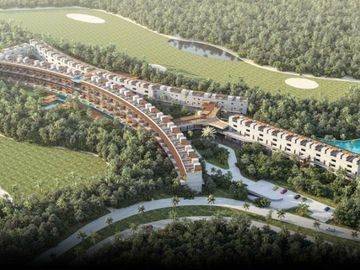 Condominio 2 recamaras + estudio, con club de playa, campo de golf, amenidades e