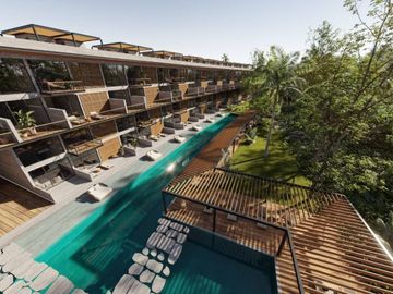 Condominio 2 recamaras + estudio, con club de playa, campo de golf, amenidades e