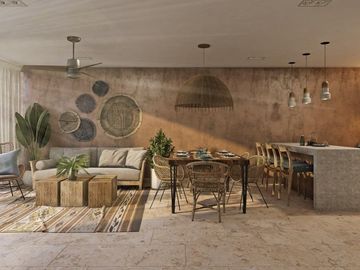 Departamento con alberca privada, instagram butler, ethnic mall, en Aldea Zama