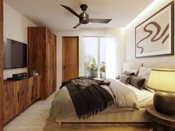 Condominio con alberca infinity, jacuzzi, area de hamacas, gimnasio, co-working,