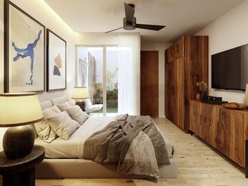 Condominio con alberca infinity, jacuzzi, area de hamacas, gimnasio, co-working,